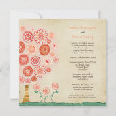 Wedding Tangerine Dream Persoonlijke Uitnodiging (Achterkant)