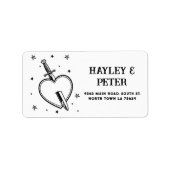 Wedding Tattoo Hart Adresetiketten Stickers (Voorkant)