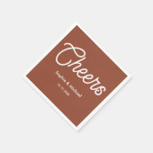 Wedding Terracotta Brown Cheers Servet (Hoek)