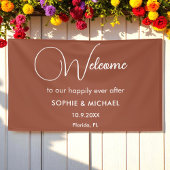 Wedding Terracotta Brown Welkom Spandoek
