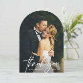Wedding Thank you Boho Arch Photo Thank you Kaart (Staand voorkant)