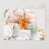 Wedding Thank You Card | Blush Peach Floral Briefkaart (Achterkant)