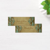 Wedding Thank You Card Bookmark Favor Verdigris Mini Visitekaartjes (Bureau)