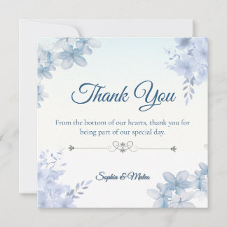 Wedding Thank You Card Elegant Editable Bedankkaart