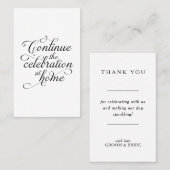 Wedding Thank You Card Visitekaartje (Voorkant / Achterkant)