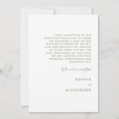 Wedding Thank You Cards "Delicate Calla Lilies" Bedankkaart (Achterkant)