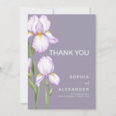 Wedding Thank You Cards " Delicate irises" Bedankkaart (Voorkant)