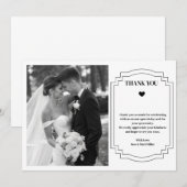 Wedding Thank You Note Card Notitiekaartje (Voorkant / Achterkant)