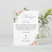 Wedding Thank You Note, In Lieu Of Favor Cards Menu (Staand voorkant)