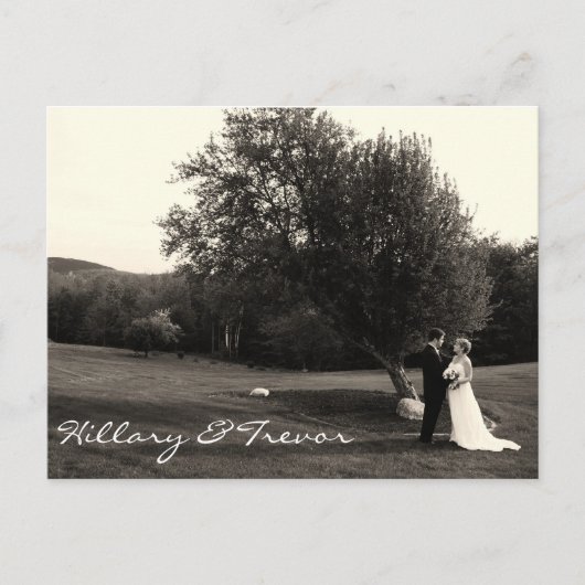 Wedding Thank you Postcard Briefkaart (Voorkant)