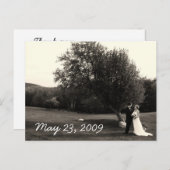 Wedding Thank you Postcard Briefkaart (Voorkant / Achterkant)