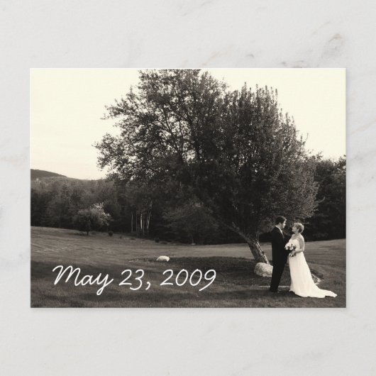 Wedding Thank you Postcard Briefkaart (Voorkant)