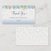 Wedding Thank You - Vectorial Tulip With Leaves Notitiekaartje (Voorkant / Achterkant)