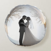 Wedding Theme Romantic  Rond Kussen (Voorkant)