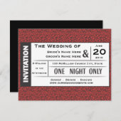 Wedding Ticket! Kaart (Voorkant / Achterkant)