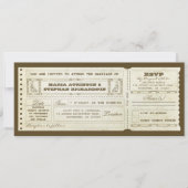 Wedding  Ticket Uitnodiging & RSVP Design (Voorkant)