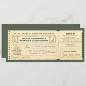 Wedding  Ticket Uitnodiging & RSVP Design (Voorkant / Achterkant)