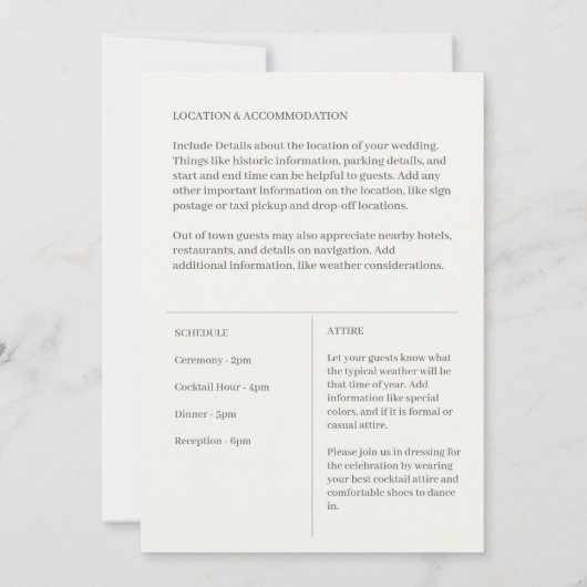 Wedding Time Newspaper - Uitnodiging Herinnering K (Achterkant)