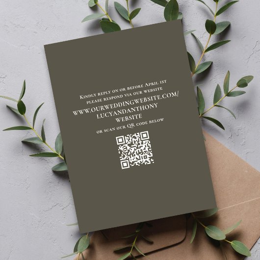 Wedding Timeline Details Simple RSVP Informatiekaartje