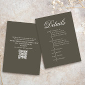 Wedding Timeline Details Simple RSVP Informatiekaartje