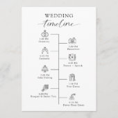 Wedding Timeline Program Elegant Minimalistisch Ee Programmakaart (Voorkant)