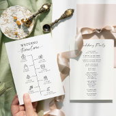 Wedding Timeline Program Elegant Minimalistisch Ee Programmakaart