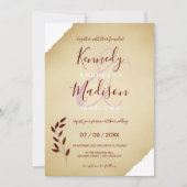 Wedding Torn Sepia Geometric Non-Binary Kaart (Voorkant)