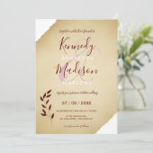 Wedding Torn Sepia Geometric Non-Binary Kaart (Staand voorkant)