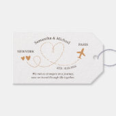 Wedding Travel Flight Airplane Cadeaulabel (Voorkant (Horizontaal))