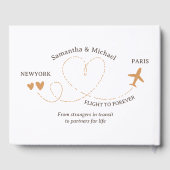 Wedding Travel Flight Airplane trekking Gastenboek (Achterkant)