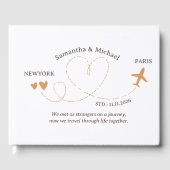 Wedding Travel Flight Airplane trekking Gastenboek (Voorkant)