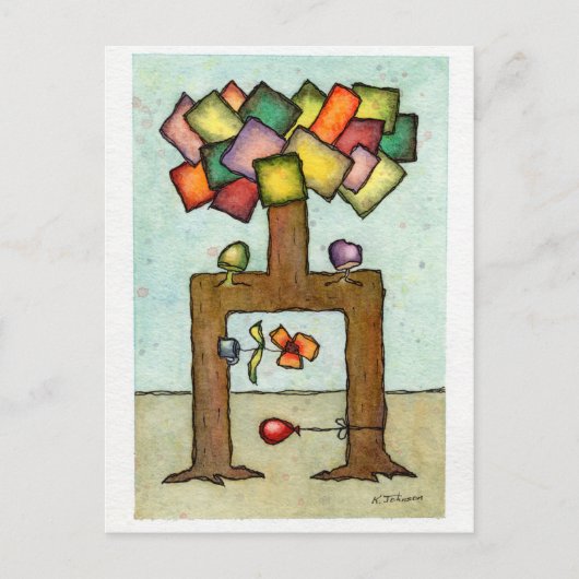 "Wedding Tree" Briefkaart (Voorkant)