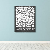 Wedding Tree Signature Gastenboek Hartkrijt Canvas Afdruk (Insitu (Houten vloer))