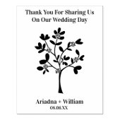 Wedding Tree with Roses for Thank Guests Rubberstempel (Afrduk)