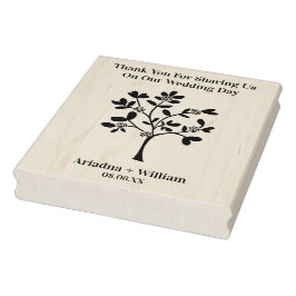 Wedding Tree with Roses for Thank Guests Rubberstempel