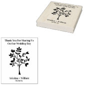 Wedding Tree with Roses for Thank Guests Rubberstempel (Gestempeld)