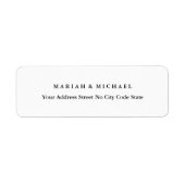 Wedding Trend Minimalist Professionele Naam Adres Etiket (Voorkant)