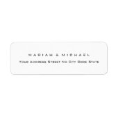 Wedding Trend Minimalist Professionele Naam Adres Etiket (Voorkant)