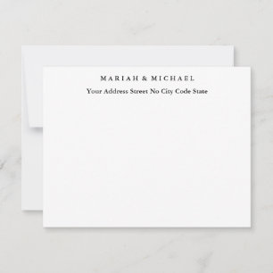 Wedding Trend Minimalist Professionele Naam Adres RSVP Kaartje