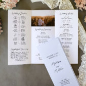 Wedding Trifold Program Infographic Timeline Flyer
