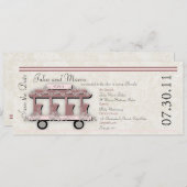 Wedding Trolley Uitnodiging (Voorkant / Achterkant)