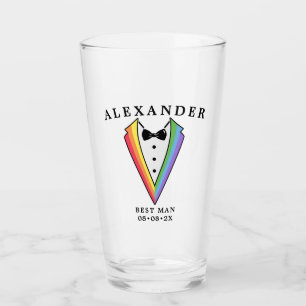 Wedding Tuxedo Gay LGBTQ+ Beste Man Glas
