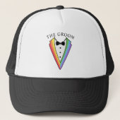 Wedding Tuxedo Gay LGBTQ+ Trucker Pet (Voorkant)