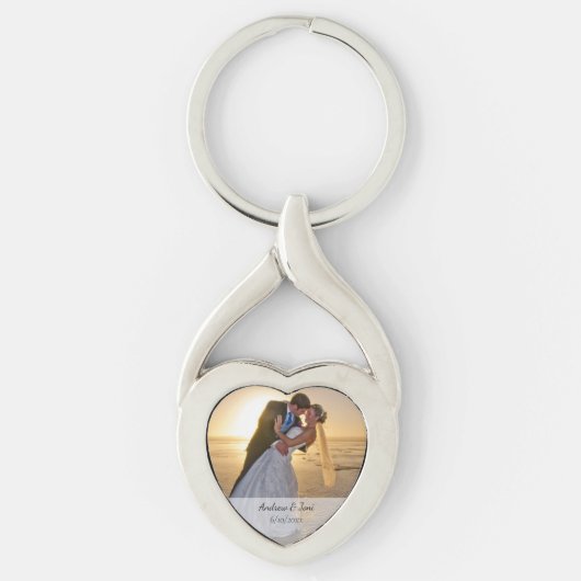 Wedding Twisted Heart Metal Sleutelhanger (Voorkant)