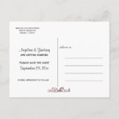 Wedding Uil Bruid en bruidegom Save the Date Aankondigingskaart (Achterkant)