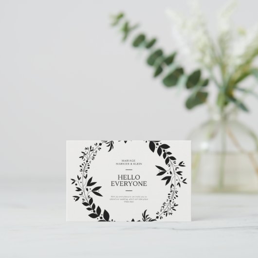 wedding uitnodiging (Staand voorkant)