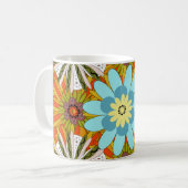 Wedding-uitnodiging. Abstracte florale achtergrond Koffiemok (Voorkant links)