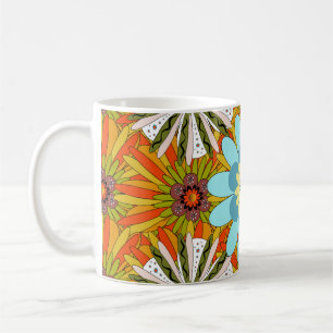 Wedding-uitnodiging. Abstracte florale achtergrond Koffiemok