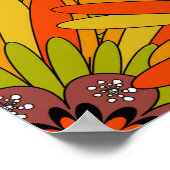 Wedding-uitnodiging. Abstracte florale achtergrond Poster (Hoek)