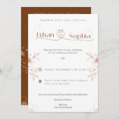 Wedding Uitnodiging Card Design Online (Voorkant / Achterkant)